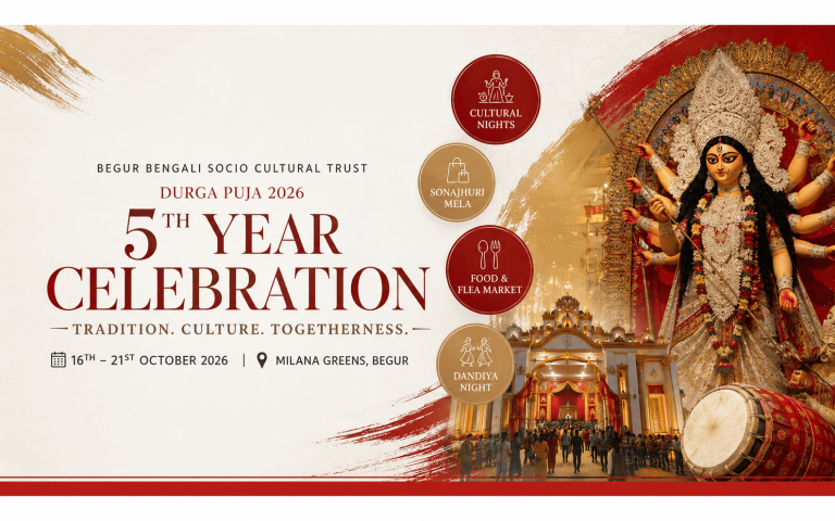 Bengaluru Gears Up for a Grand Celebration as Begur Bengali Socio Cultural Trust Unveils 5th-Year Durga Puja 2026