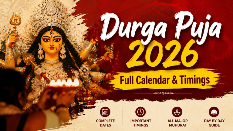 Durga Puja 2026 : Date, Full Calendar & Muhurat Timings
