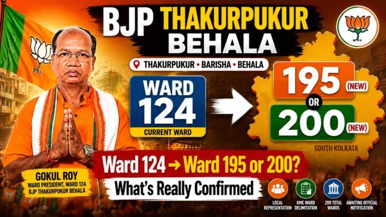 BJP Thakurpukur Behala: Gokul Roy, Ward 124, and the New Ward No. 195 / Ward No. 200 Delimitation Update